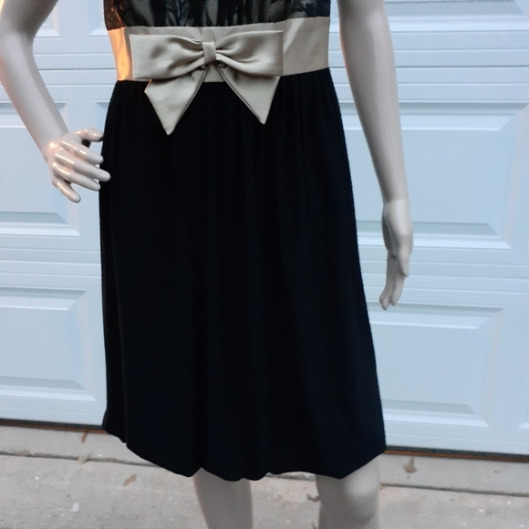 Jessica McClintock junior black/gold party dress - Picture 3 of 5